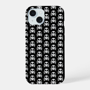 Skull and Crossbones Pattern iPhone 15 Case