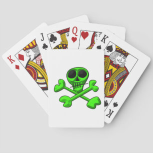Skull and Crossbones Pattern Playing Cards