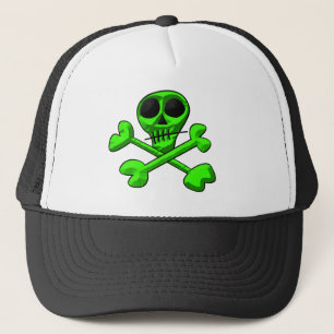 Skull and Crossbones Pattern Trucker Hat