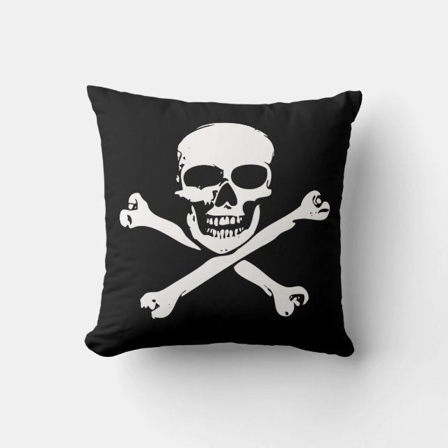 Skull and Crossbones Pillow (Front)