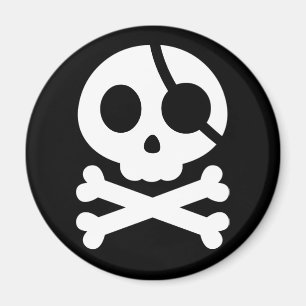 Skull and Crossbones Pirate Magnet