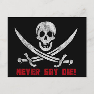 Skull and Crossbones Postcard