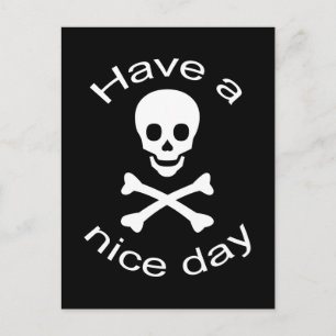 Skull and Crossbones Postcard