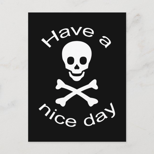 Skull and Crossbones Postcard (Front)