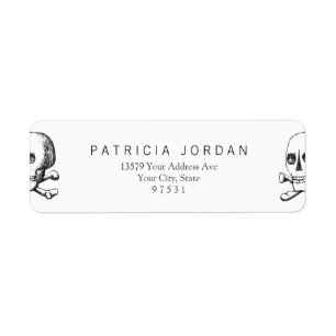 Skull and Crossbones Return Address Label