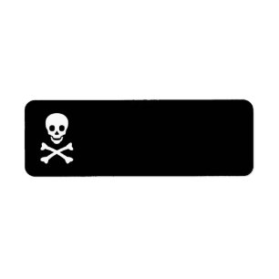 Skull and Crossbones Return Address Label