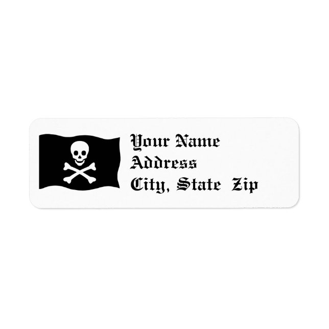 Skull and Crossbones Return Address Label (Front)