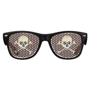 Skull And Crossbones Scary Halloween Dress Up Kids Sunglasses