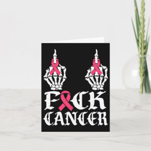 Skull And Crossbones Skeleton Breast Cancer 1 Card
