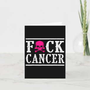 Skull And Crossbones Skeleton Breast Cancer Card