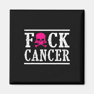 Skull And Crossbones Skeleton Breast Cancer Magnet