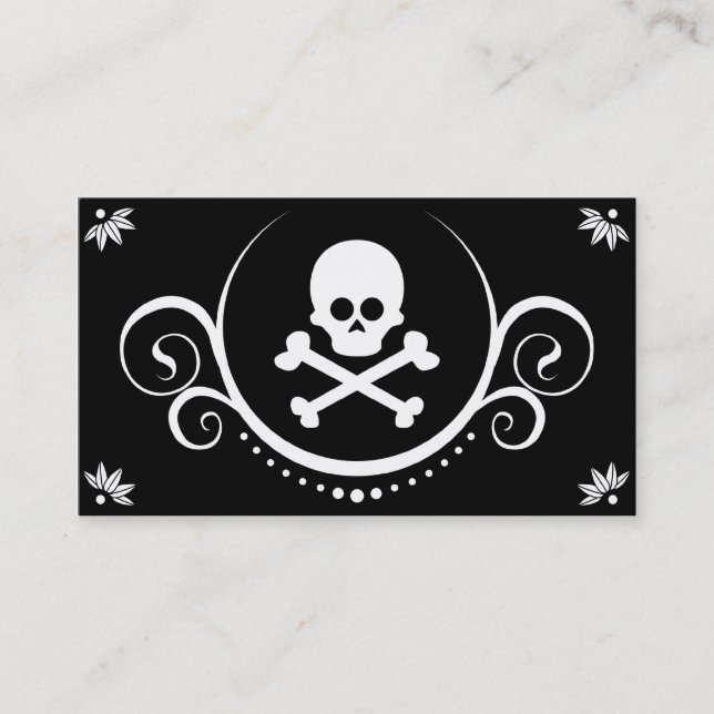 skull and crossbones sophistications business card (Front)