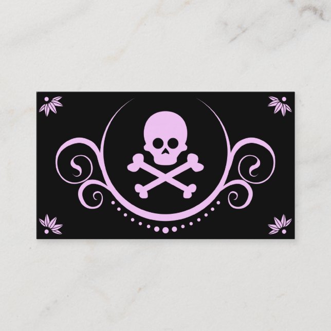 skull and crossbones sophistications business card (Front)