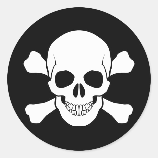 SKULL AND CROSSBONES STICKER (Front)