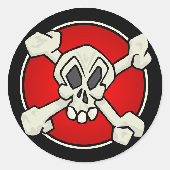 Skull and Crossbones Sticker (Front)