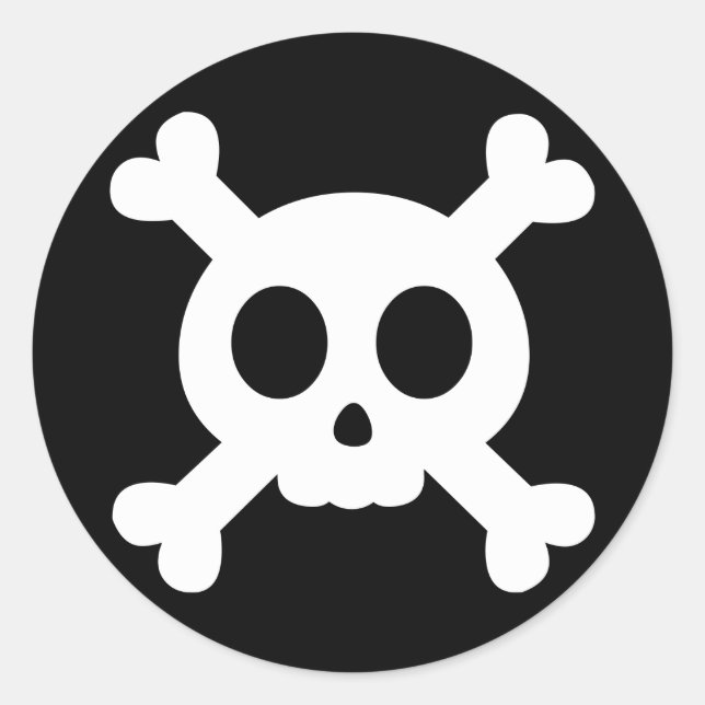 Skull and Crossbones Sticker (Front)