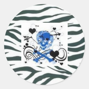 Skull and crossbones sticker