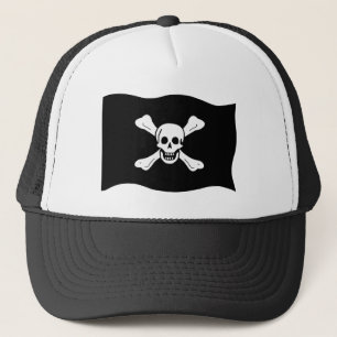Skull and Crossbones Trucker Hat