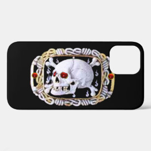 SKULL AND CROSSED BONES RUBY  RENAISSANCE JEWEL iPhone 12 CASE