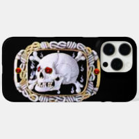 SKULL AND CROSSED BONES RUBY RENAISSANCE JEWEL