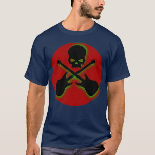 Skull and Crossed Guitars  T-Shirt