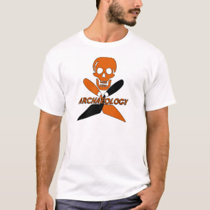 Skull and Crossed Trowels Archaeology T-Shirt