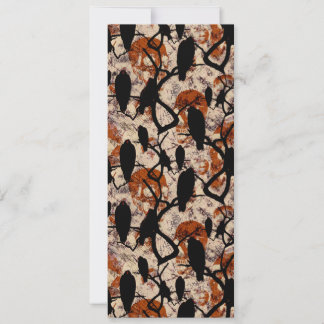 Skull and crow crew Halloween print Invitation