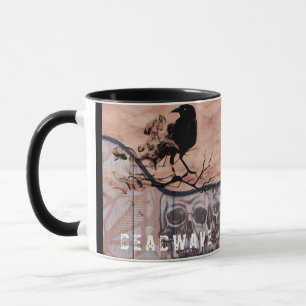Skull and Crow Horror Personalised Mug