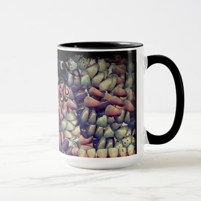 Skull and Fake Dental School Teeth Artwork Scary Mug (Right)