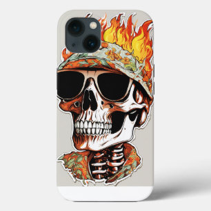 Skull and Flames Rock and Roll Event iPhone 13 Case
