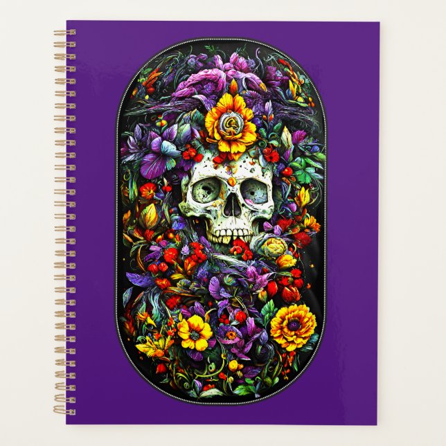 Skull and Flowers Planner (Front)