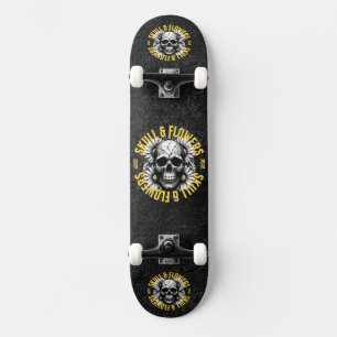 Skull and Flowers Skateboard