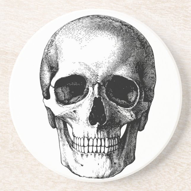 skull and full moon scary coaster (Front)