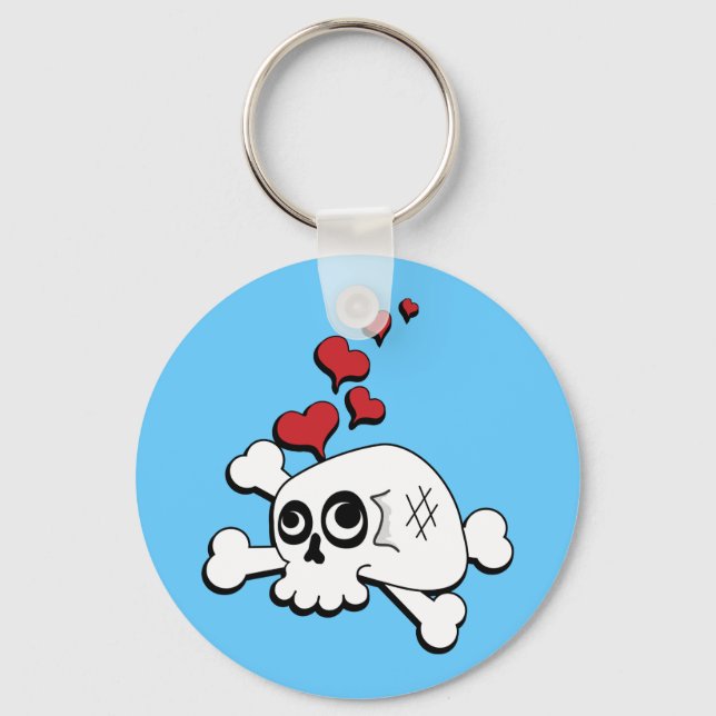 Skull and Hearts Key Ring (Front)