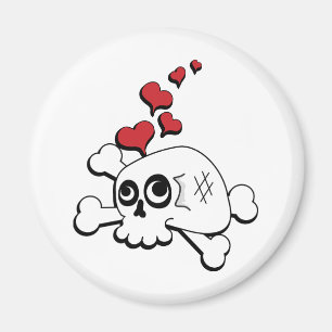Skull and Hearts Magnet