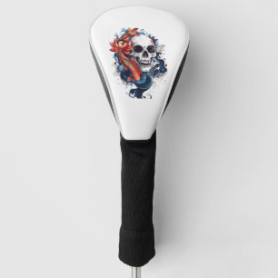 Skull and Koi Serenity Golf Head Cover