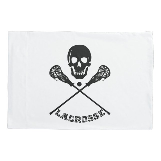 Skull and Lacrosse Sticks Pillowcase (Back)