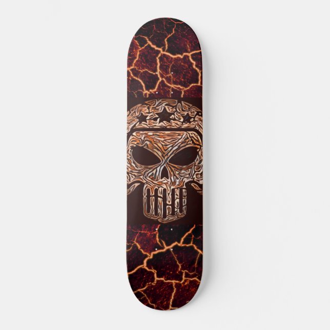 Skull and Lava Skateboard (Front)