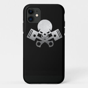 Skull and piston car cool motorcycle muscle car en iPhone 11 case