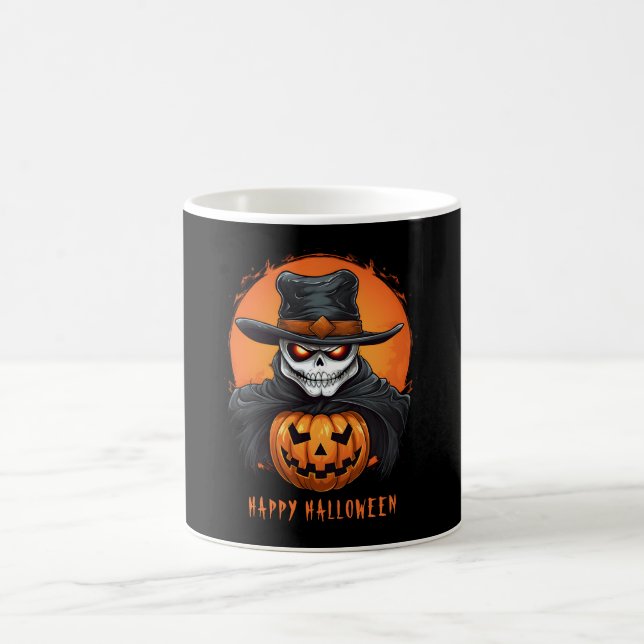 Skull and Pumpkin    Coffee Mug (Center)