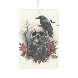 Skull and Raven Prophecy Car Air Freshener