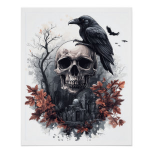 Skull and Raven Prophecy Poster
