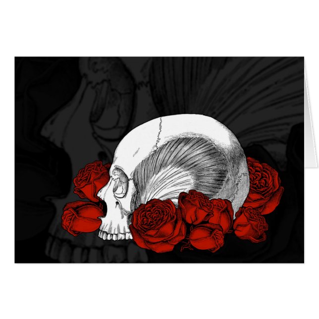 Skull and Red Roses (Front Horizontal)