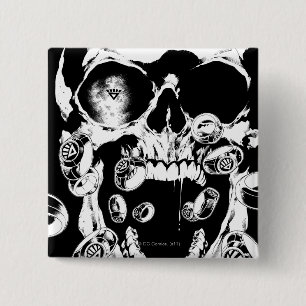 Skull and Rings 15 Cm Square Badge