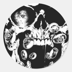 Skull and Rings Classic Round Sticker