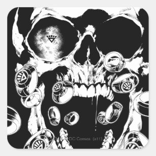 Skull and Rings Square Sticker