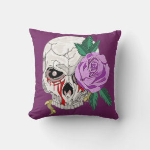 Skull and Rose Cushion