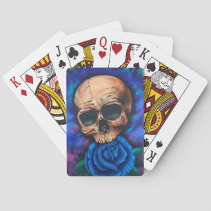 “Skull and Rose” Tattoo Style Cassic Playing Cards