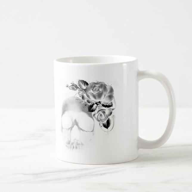 Skull and roses coffee mug (Right)