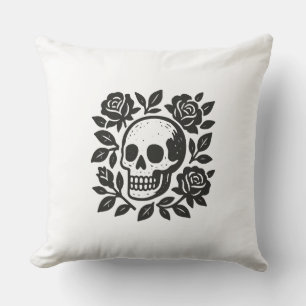 Skull and Roses Cushion